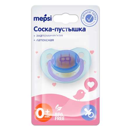Пустышка Mepsi анатомическая от 0 мес. в ассортименте