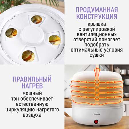 Электросушилка для овощей LUMME LFD-105PP