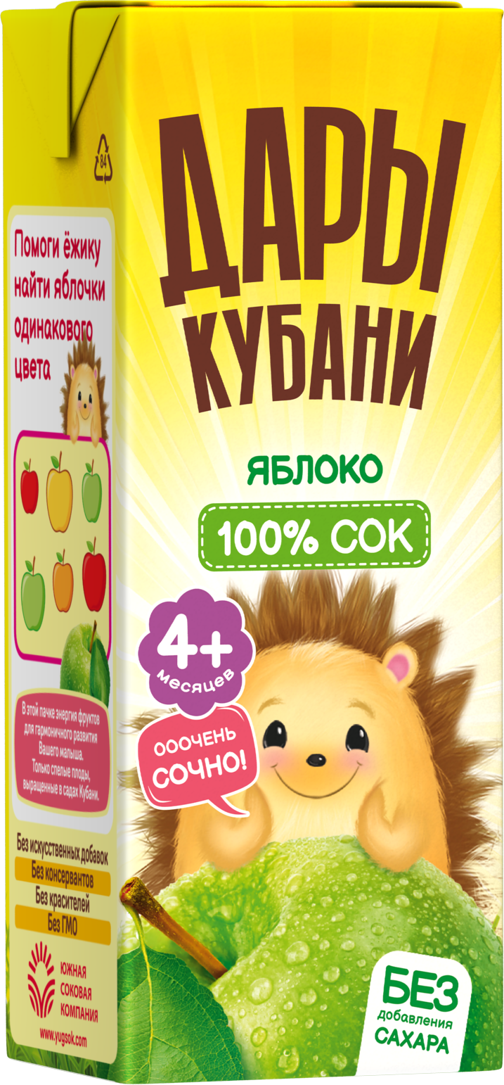 Сок Дары Кубани Яблоко с 4 мес 0.2 л 15 шт. - фото 4