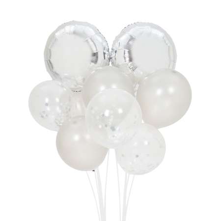 Набор воздушных шаров Yotoy 9шт серебро