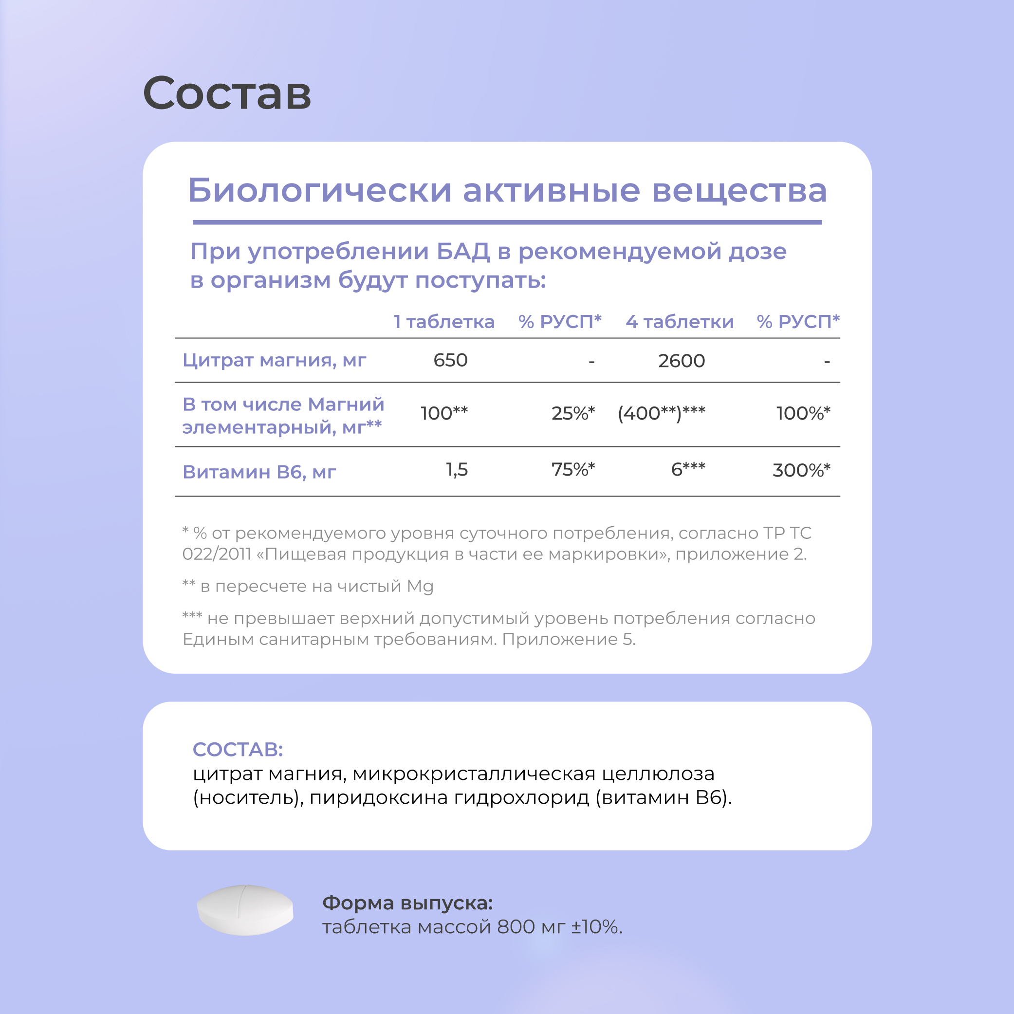 Таблетки LeafToGo Магний Цитрат В6 650 мг от стресса для сна 180шт - фото 9