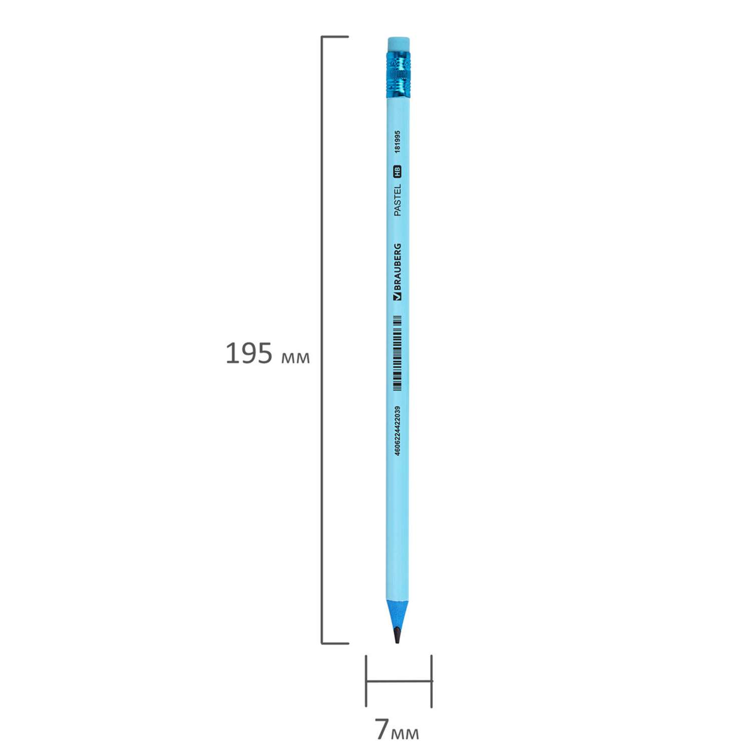 Карандаши чернографитные Brauberg 1 шт. в ассортименте - фото 3