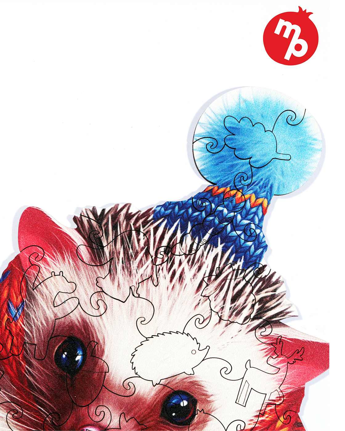 Пазл Melograno Ёжик с яблоком деревянный - фото 8