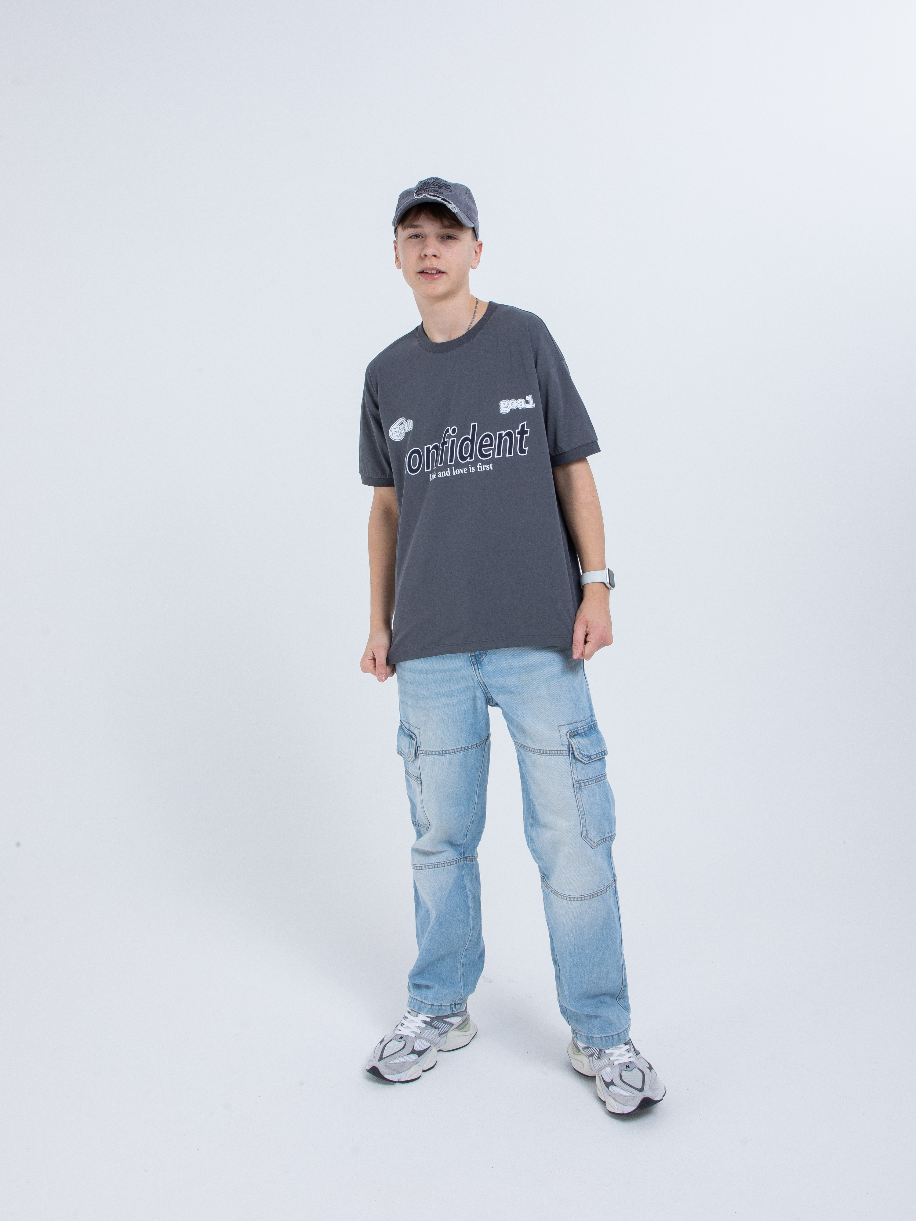 Футболка STELLA MODA 11219_темно-серый - фото 7