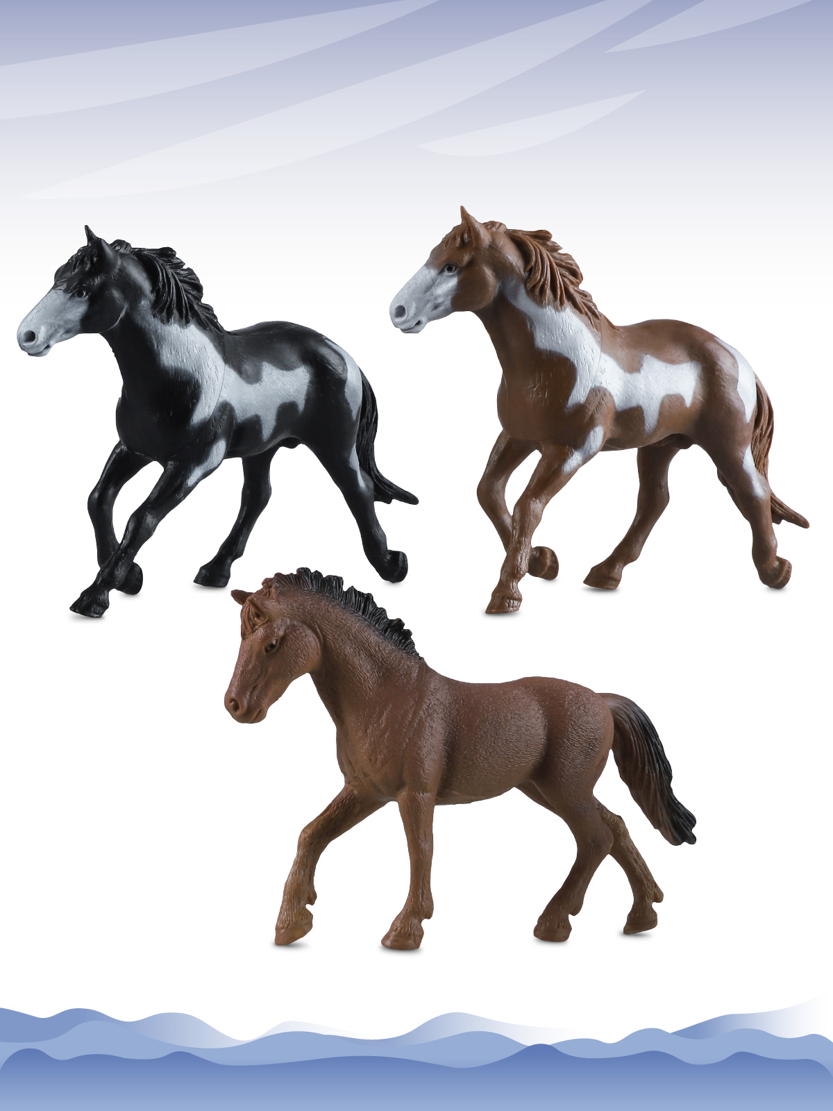 Игровой набор DARWIN Животные Лошади 3шт - фото 5