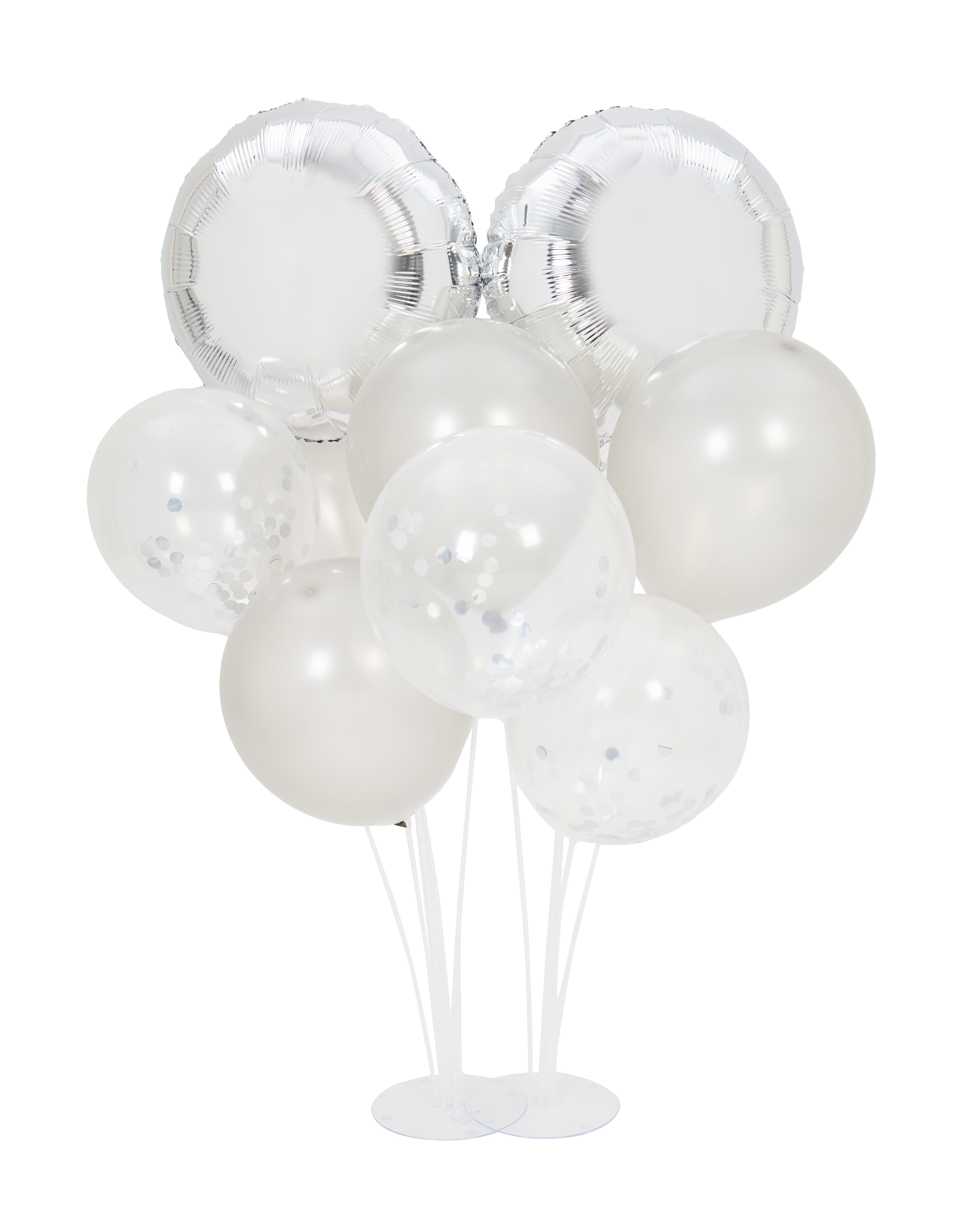 Набор воздушных шаров Yotoy 9шт серебро - фото 1