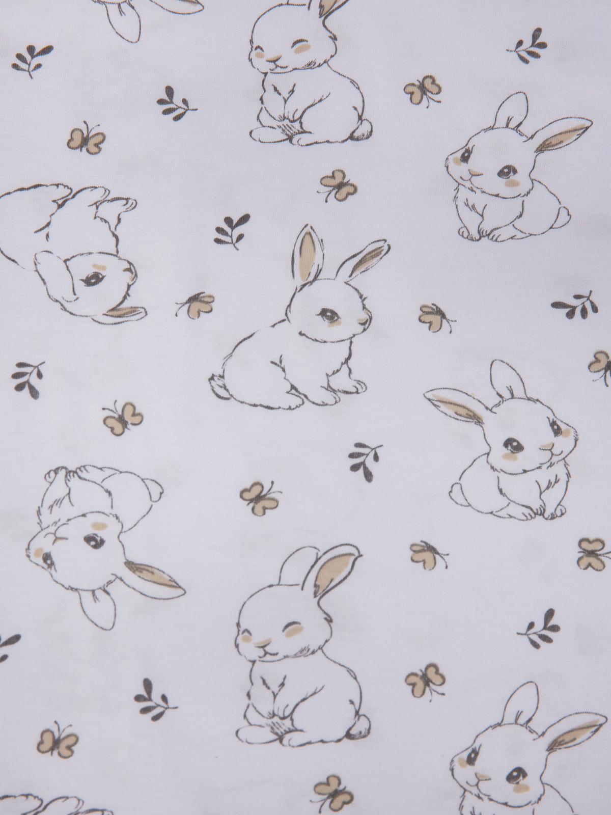 Пелёнка inlovery Зайчики/сердца трикотаж 90х120 см 2 шт. - фото 20