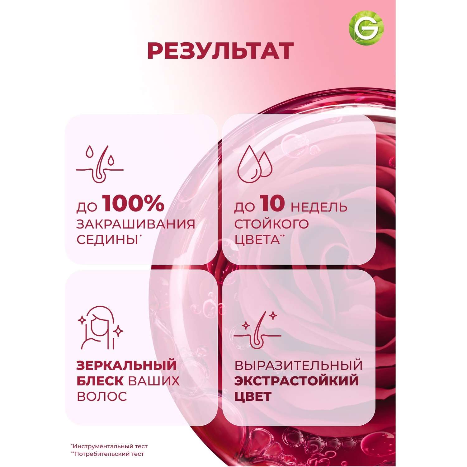 Стойкая крем-краска для волос GARNIER Color Sensation Роскошь цвета оттенок 7.40 Янтарный Ярко-Рыжий 110мл - фото 5