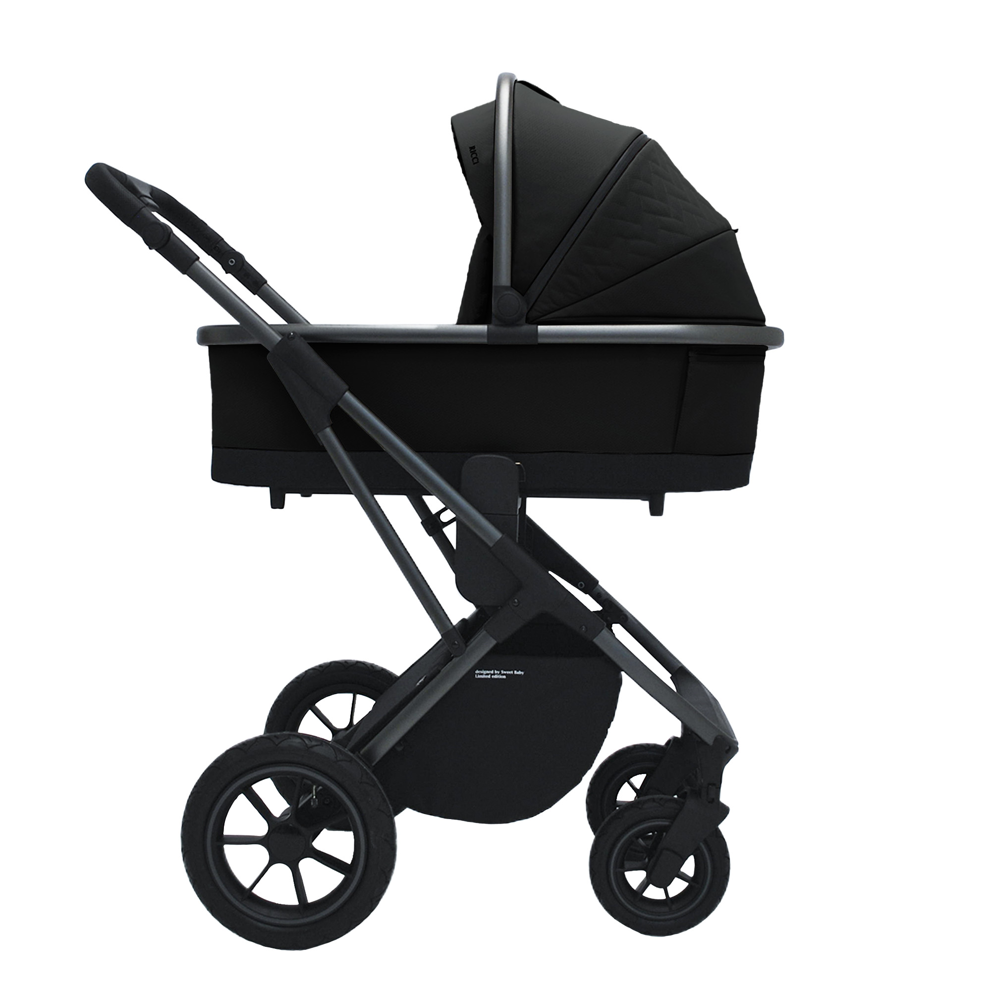 Коляска 2в1 Sweet Baby Ricci Black (Air) черный - фото 17