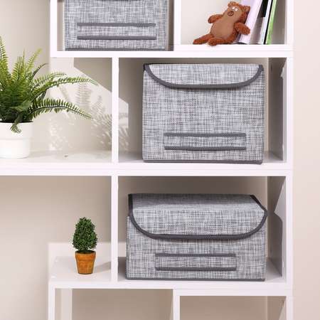 Коробка для хранения с крышкой CASY HOME 35х28х18см ВО-024