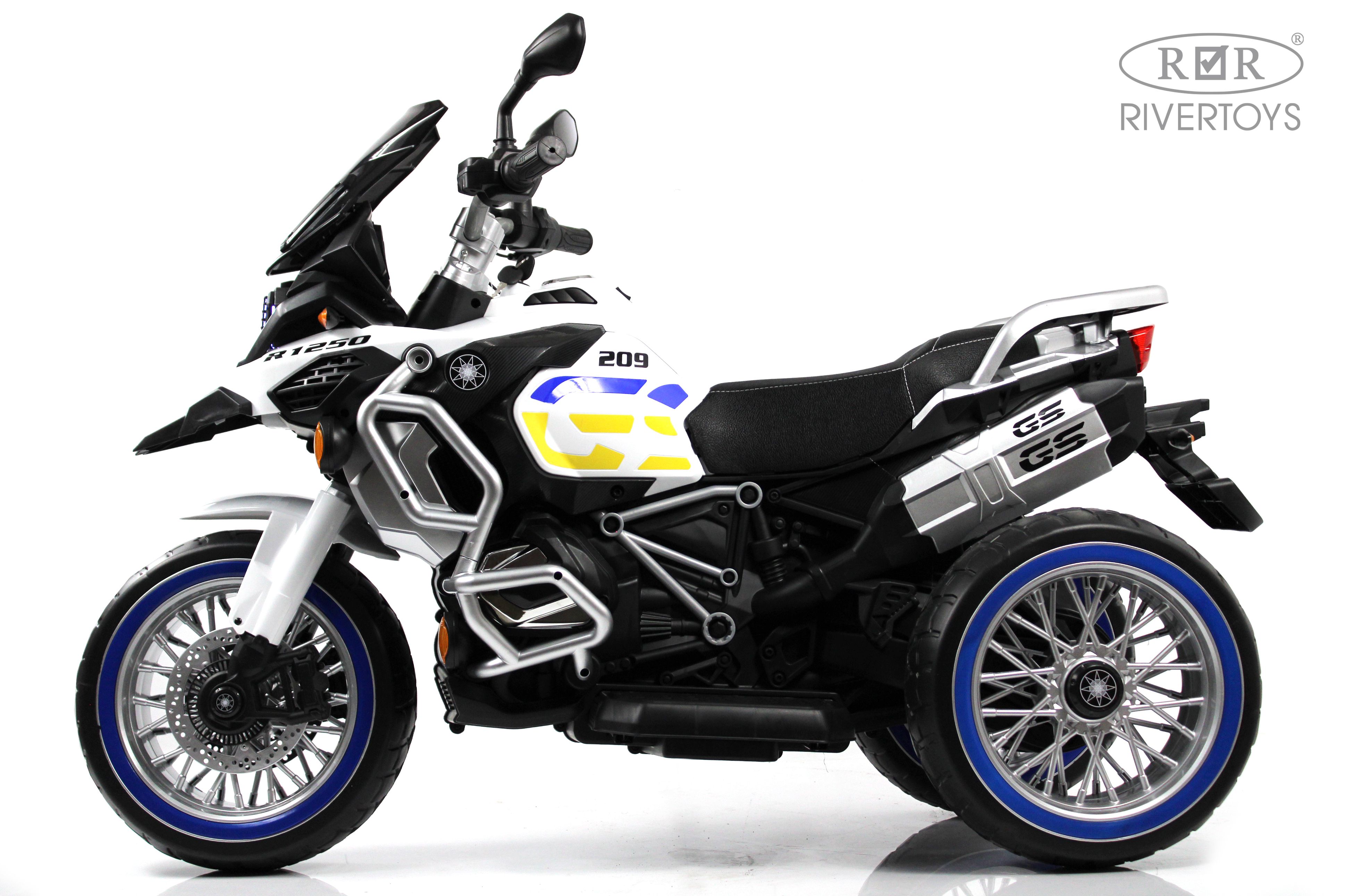 Электромотоцикл RIVERTOYS М111БХ-WHITE - фото 3