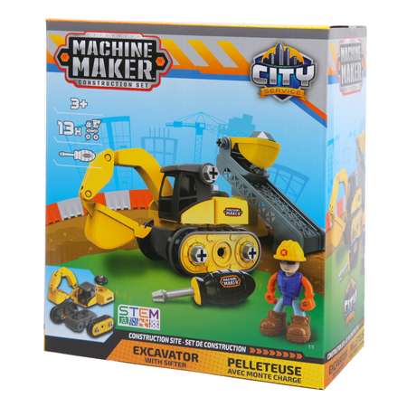 Конструктор Machine Maker Экскаватор Подъемник сборная игровая модель