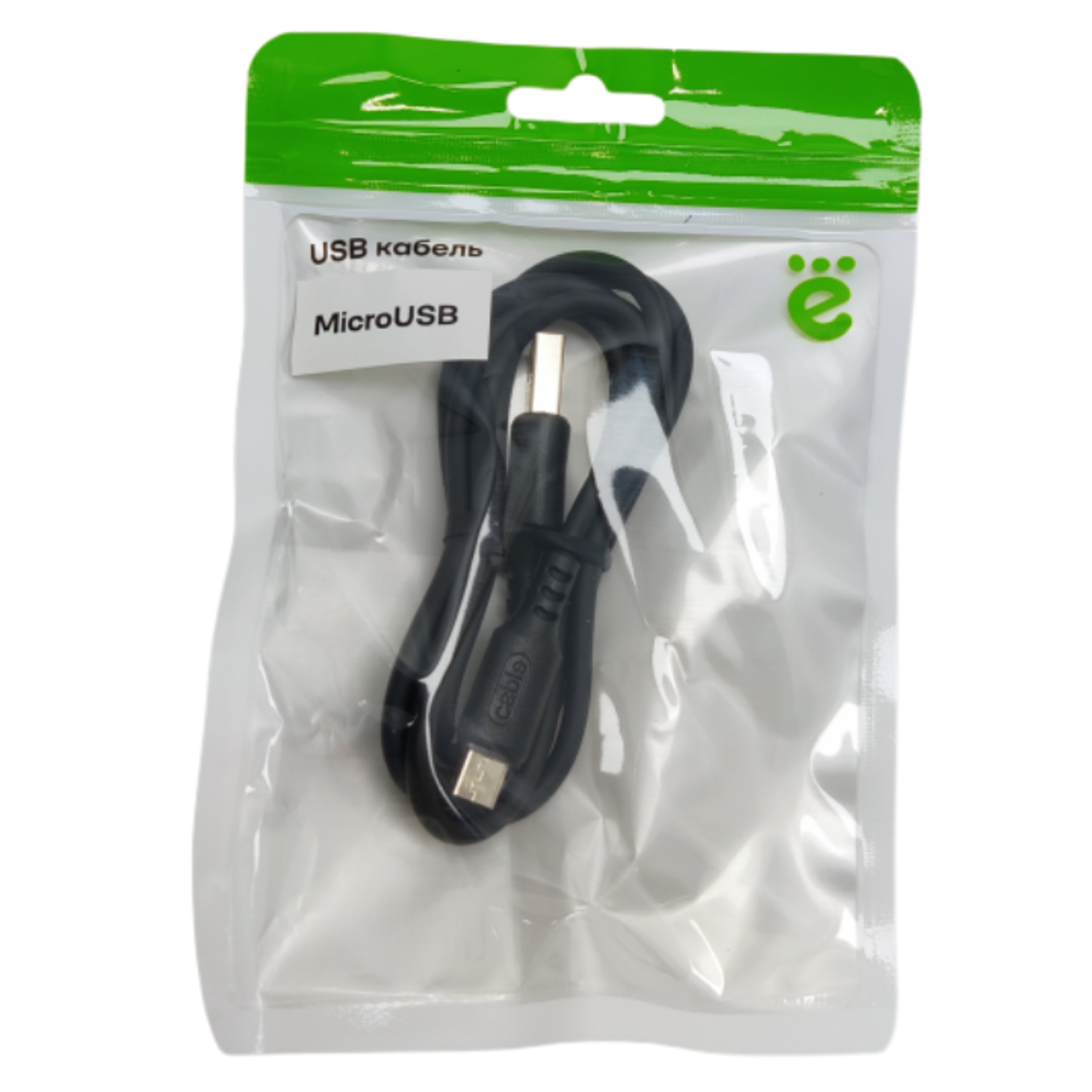 USB кабель ё MicroUSB 1м Черный - фото 1