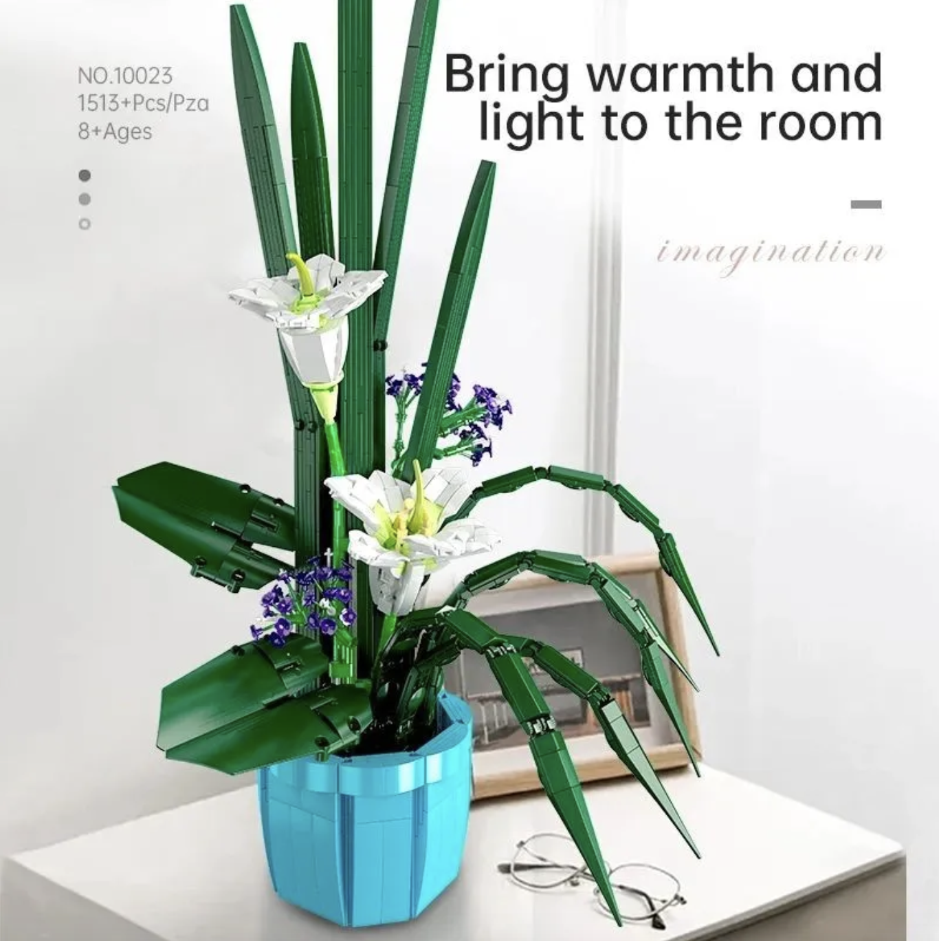 Конструктор Mould King Цветы Лилия в горшке - фото 2