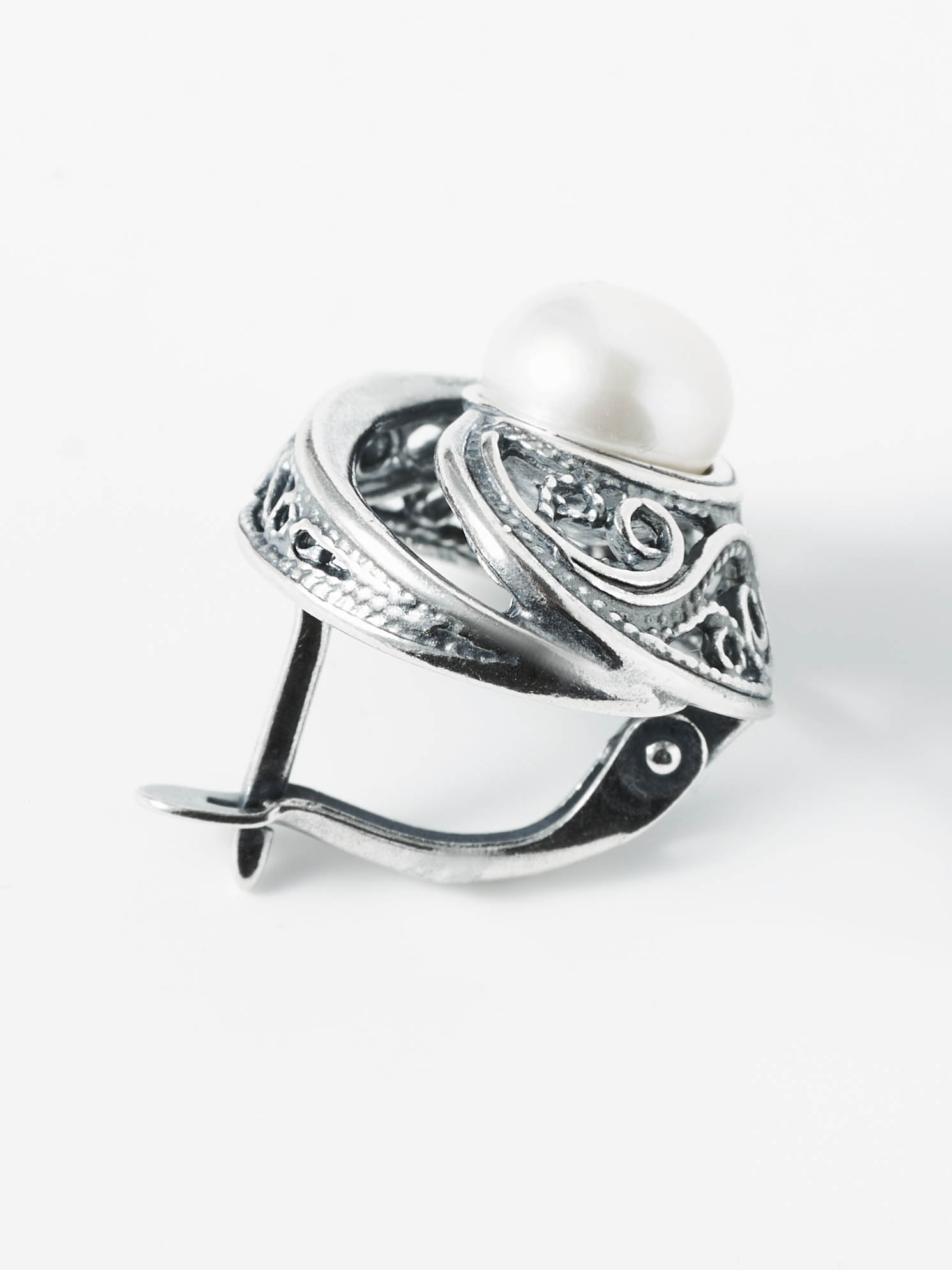 Серьги Shine and Beauty 80243-103-с-белыйжемчуг - фото 6