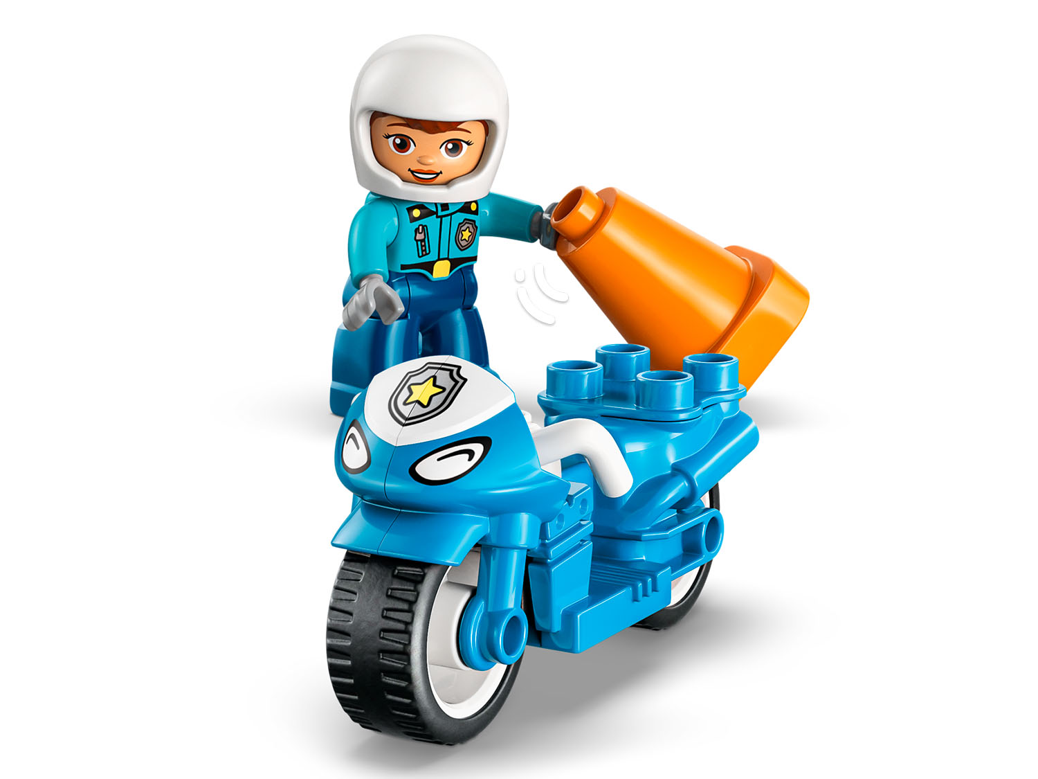 Конструктор LEGO DUPLO Синий полицейский мотоцикл 11 дет. - фото 3