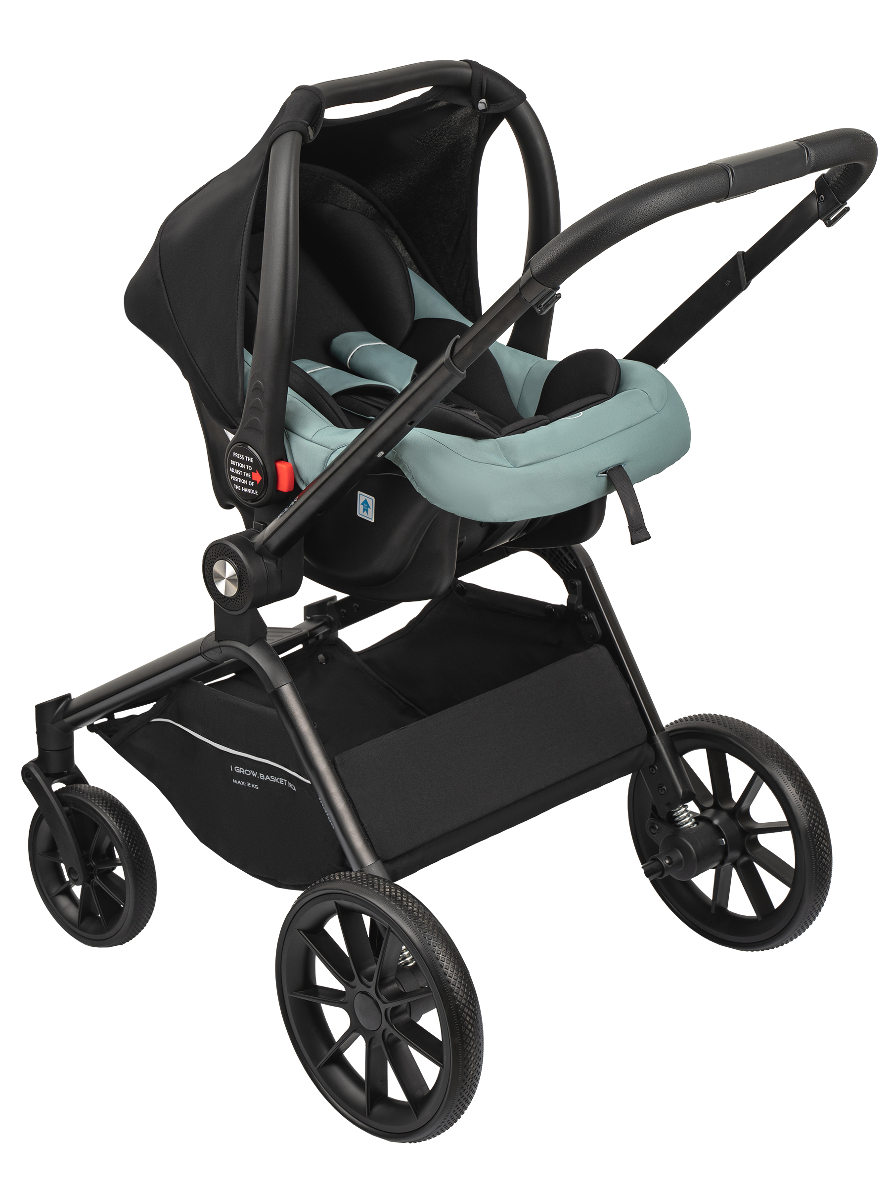 Коляска 3в1 Indigo Solar зеленый - фото 8