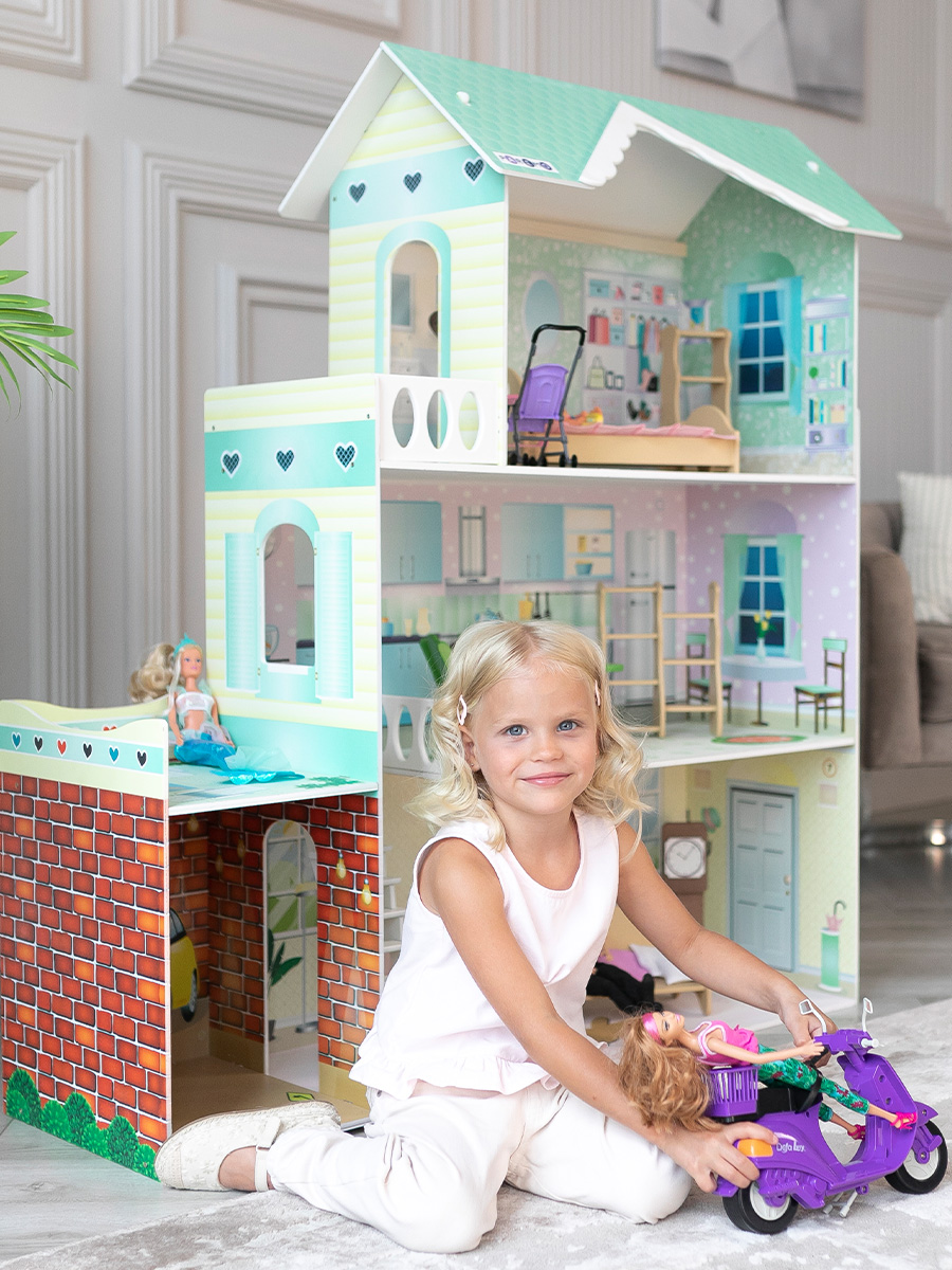 Домик для кукол PAREMO 118 см с мебелью PD318-13 - фото 1