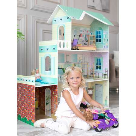 Домик для кукол PAREMO 118 см с мебелью