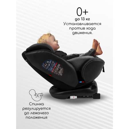 Автокресло Amarobaby ST-3 Isofix 0+/1/2/3 (0-36 кг) серый