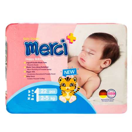 Подгузники Merci 1 22 шт.