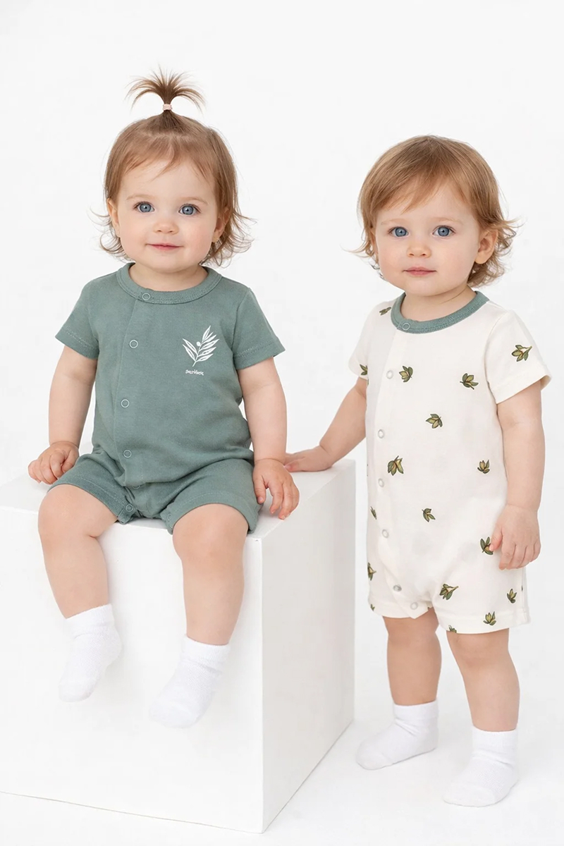 Изображение товара Комплект из 2 трикотажных песочников Эскимо для новорожденных 62 размера