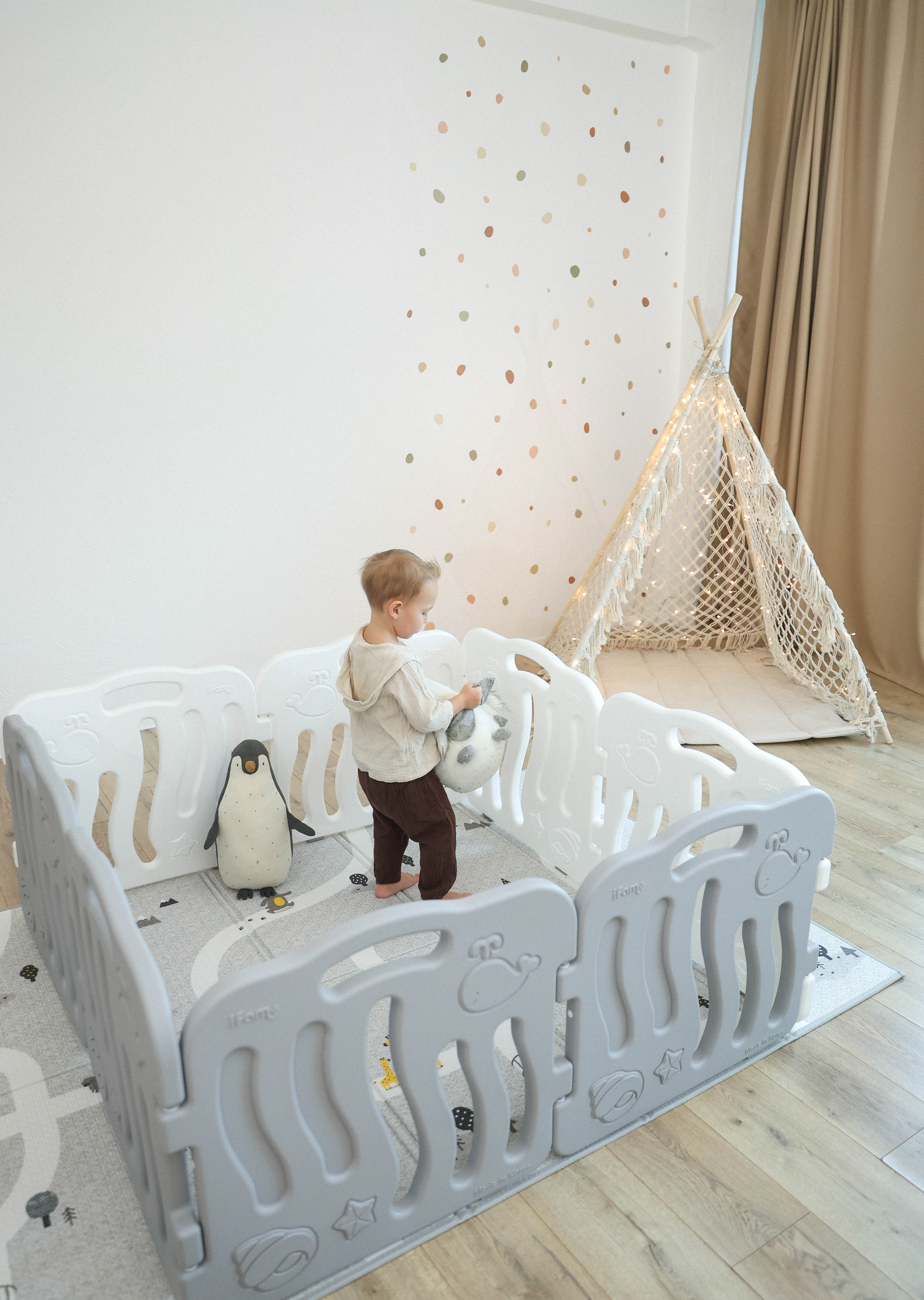 Манеж ширма Ifam белый IF-024-02-SBR-GW8 - фото 16