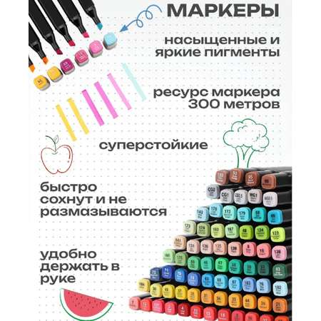 Маркеры ТОТОША двусторонний, ароматизированный 36 цв.