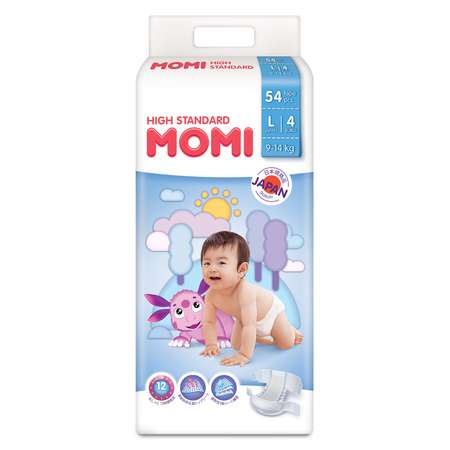 Подгузники Momi L (9-14 кг) 54 шт.