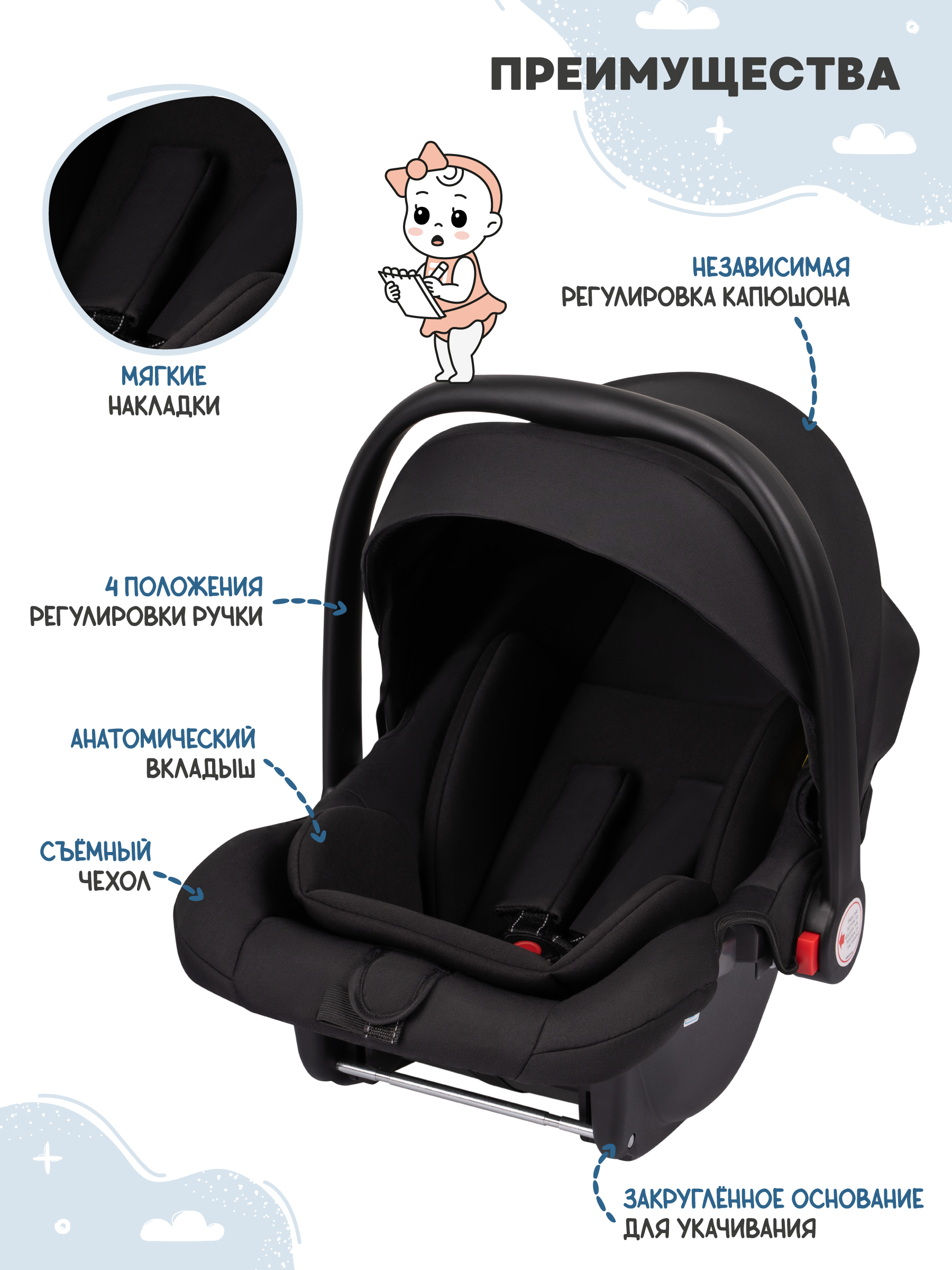 Коляска трансформер JOVOLA Truck, перекидная ручка черный - фото 4