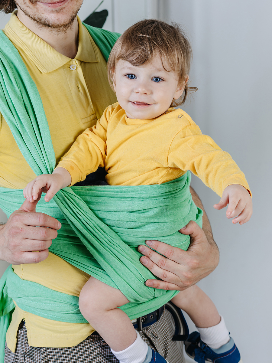 Слинг-шарф inlovery Муслин хлопок мятный - фото 5