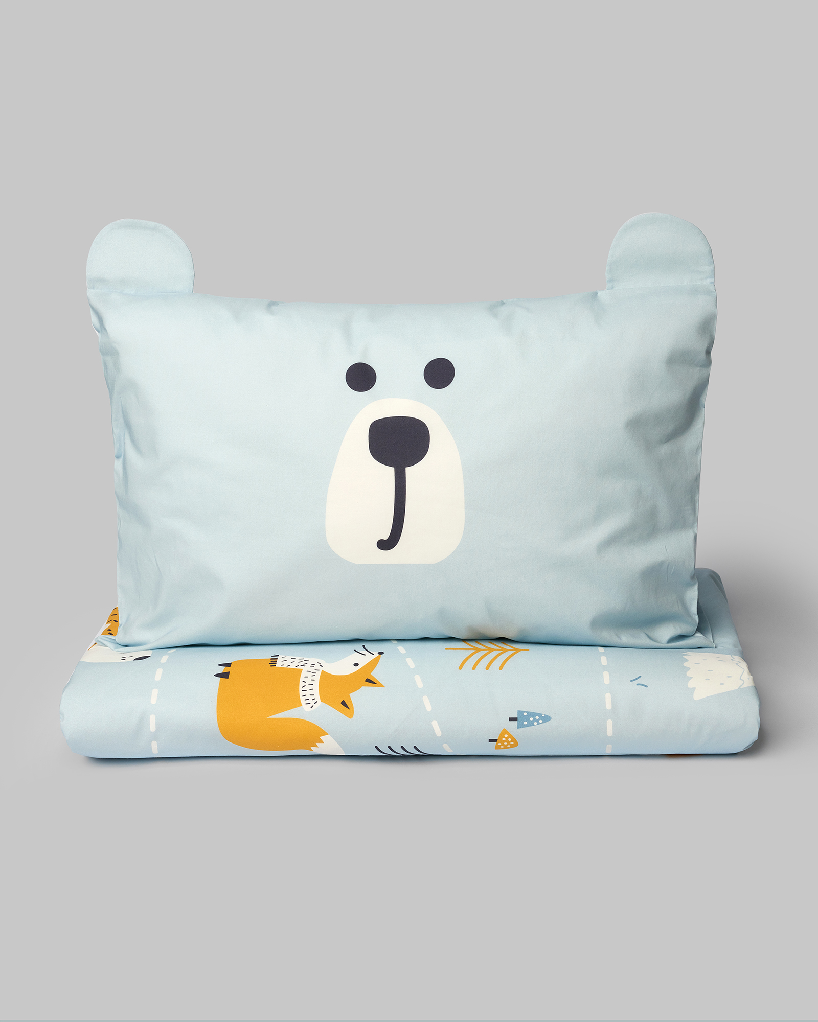 Комплект постельного белья FUTURINO Home Зимняя прогулка 2 предмета W24FH-3301-33bd-55 - фото 1