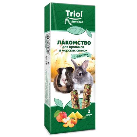 Лакомство для кроликов и морских свинок Triol 100г Standard с фруктами 2шт