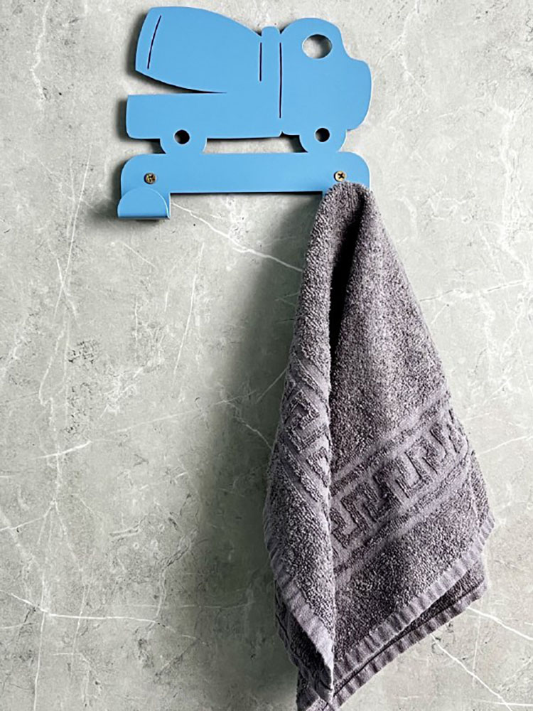 Вешалка настенная Зонт Мастерская Уюта Бетономешалка синяя - фото 6