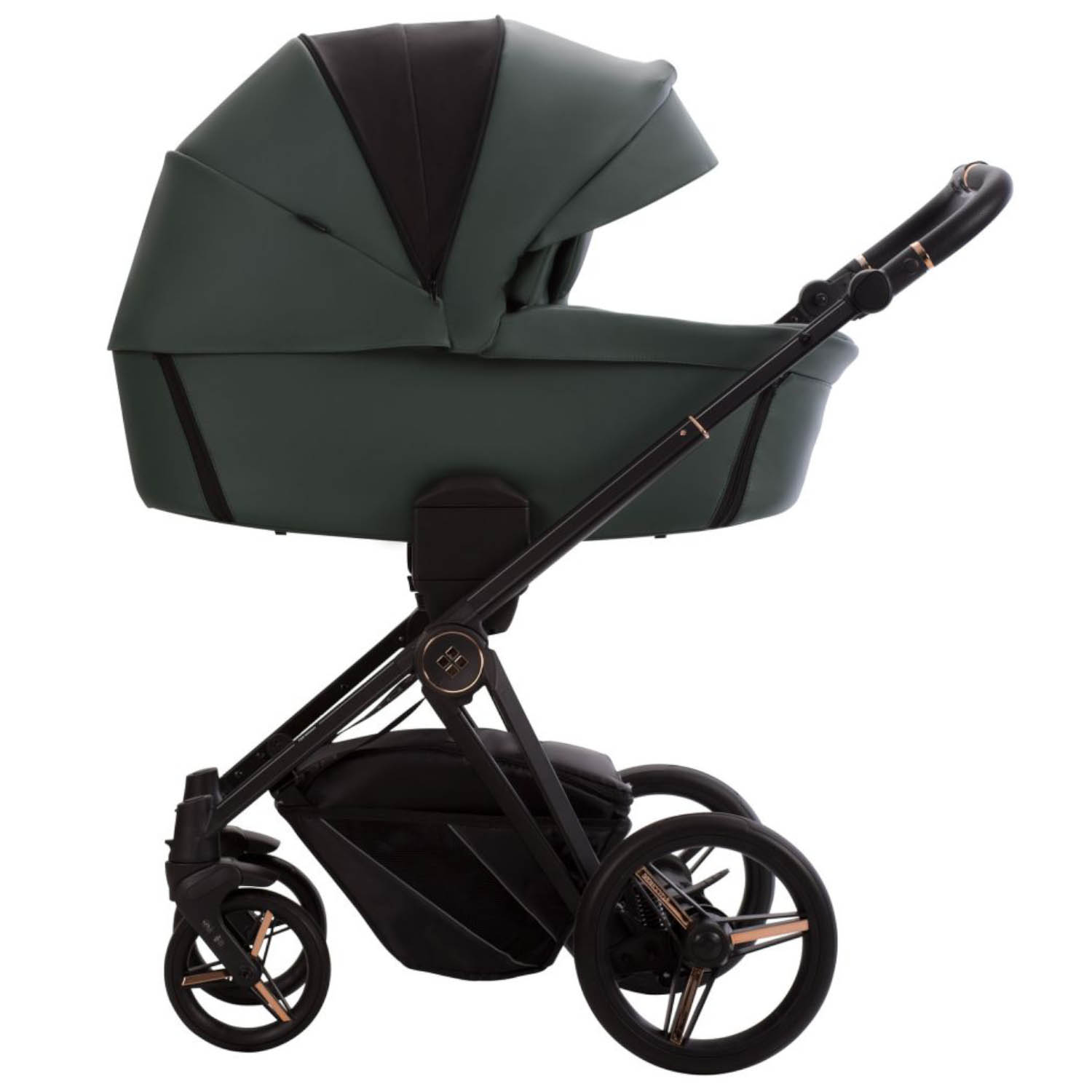 Коляска 2в1 Bebetto Monti Pro 02 Stella т.зеленый зеленый - фото 5