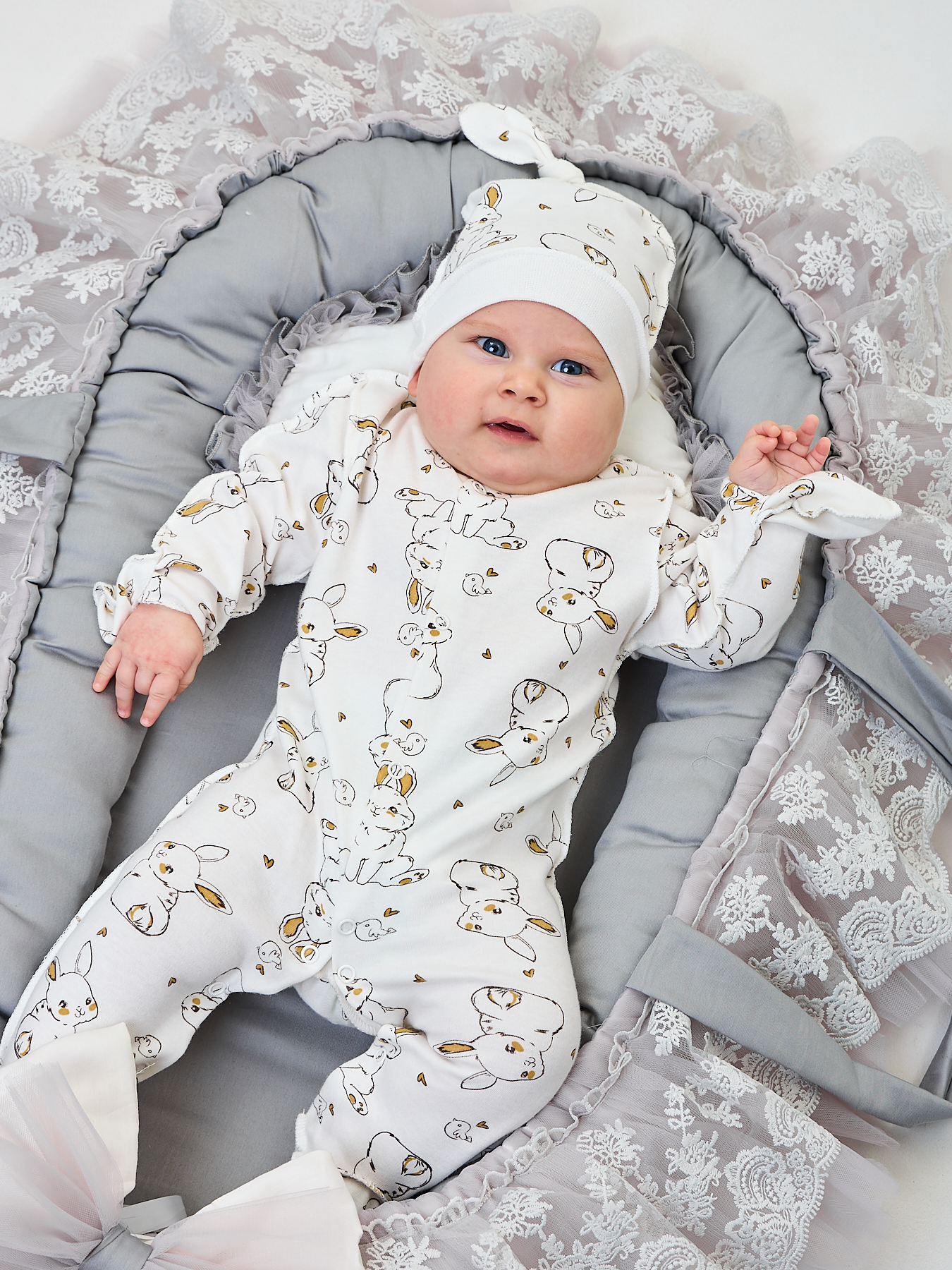 Конверт пеленальный (кокон) ТОСЯ БОСЯ серый - фото 11