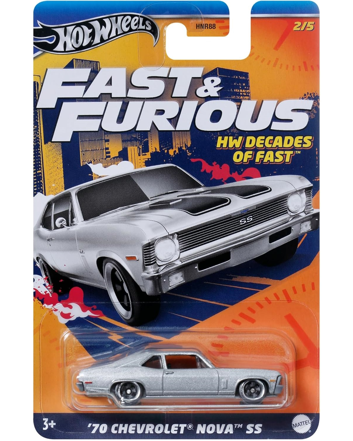 Автомобиль Hot Wheels Chevrolet Fast and Furious 1:64 HNR88/HRW42 - фото 5