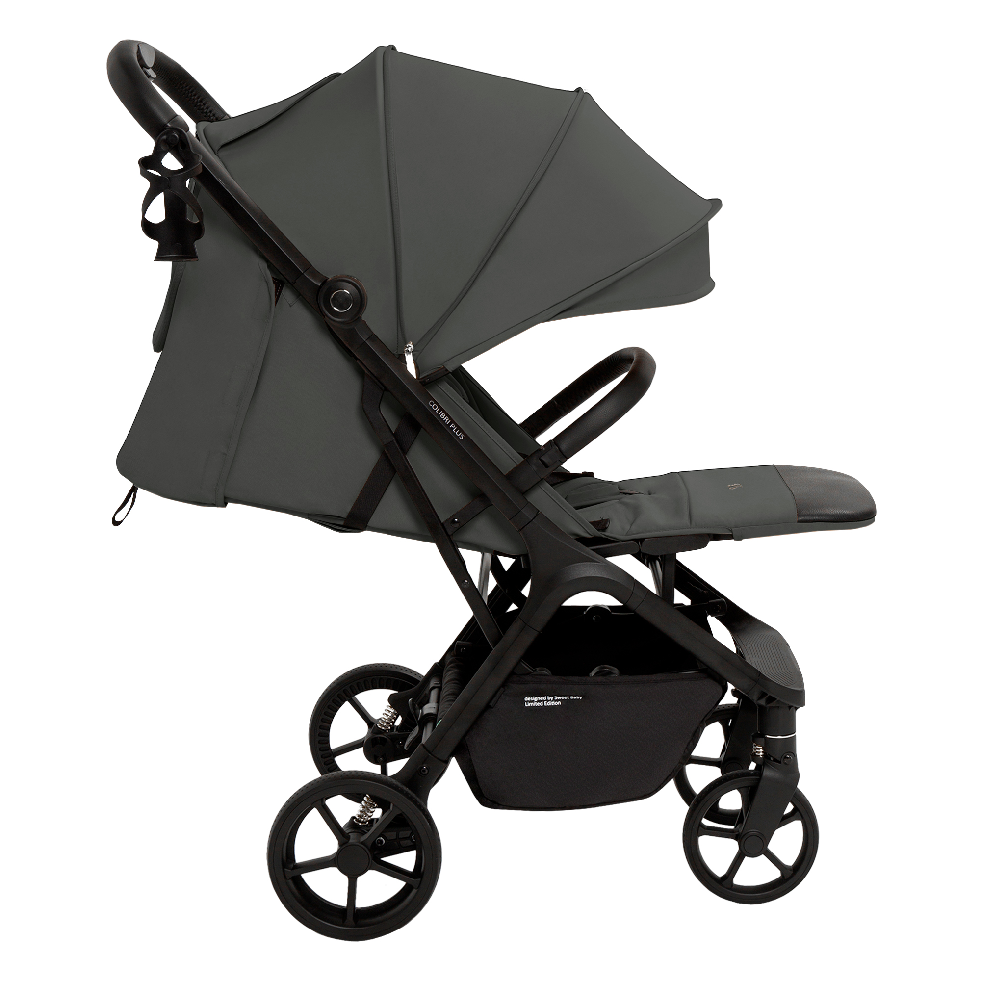Коляска прогулочная Sweet Baby Colibri Plus Dark Grey серый - фото 19