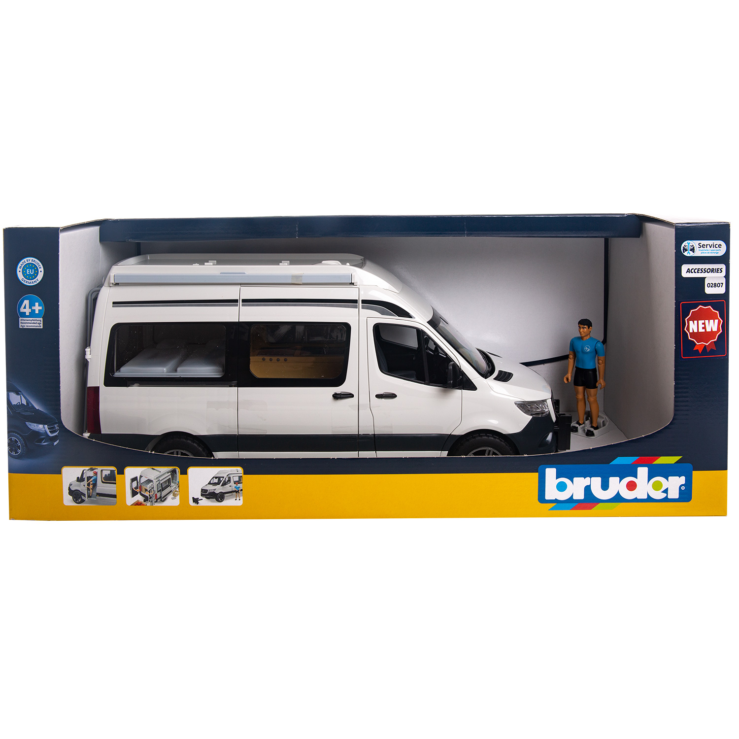 Автомобиль Bruder Mercedes Sprinter туристический 02-672 - фото 2