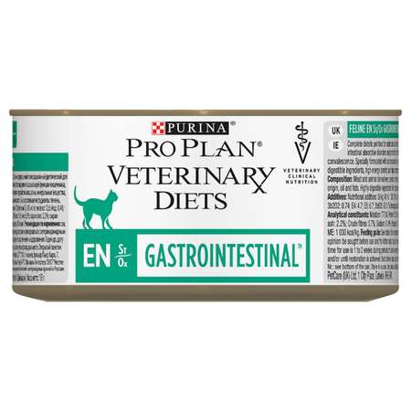 Корм для кошек Purina Pro Plan Veterinary diets ЕN при патологии ЖКТ консервированный 195г