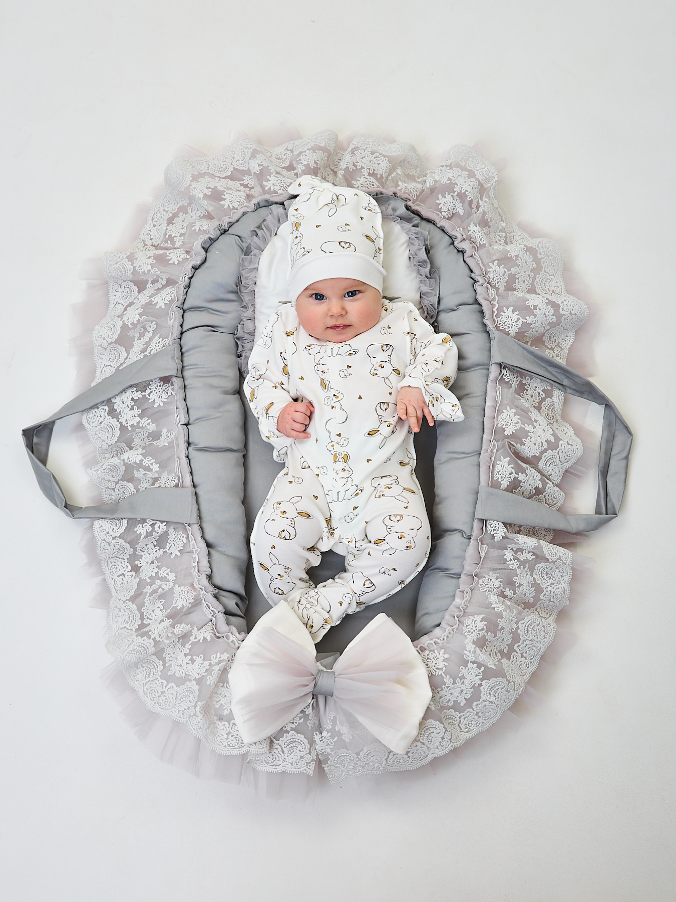 Конверт пеленальный (кокон) ТОСЯ БОСЯ серый - фото 6