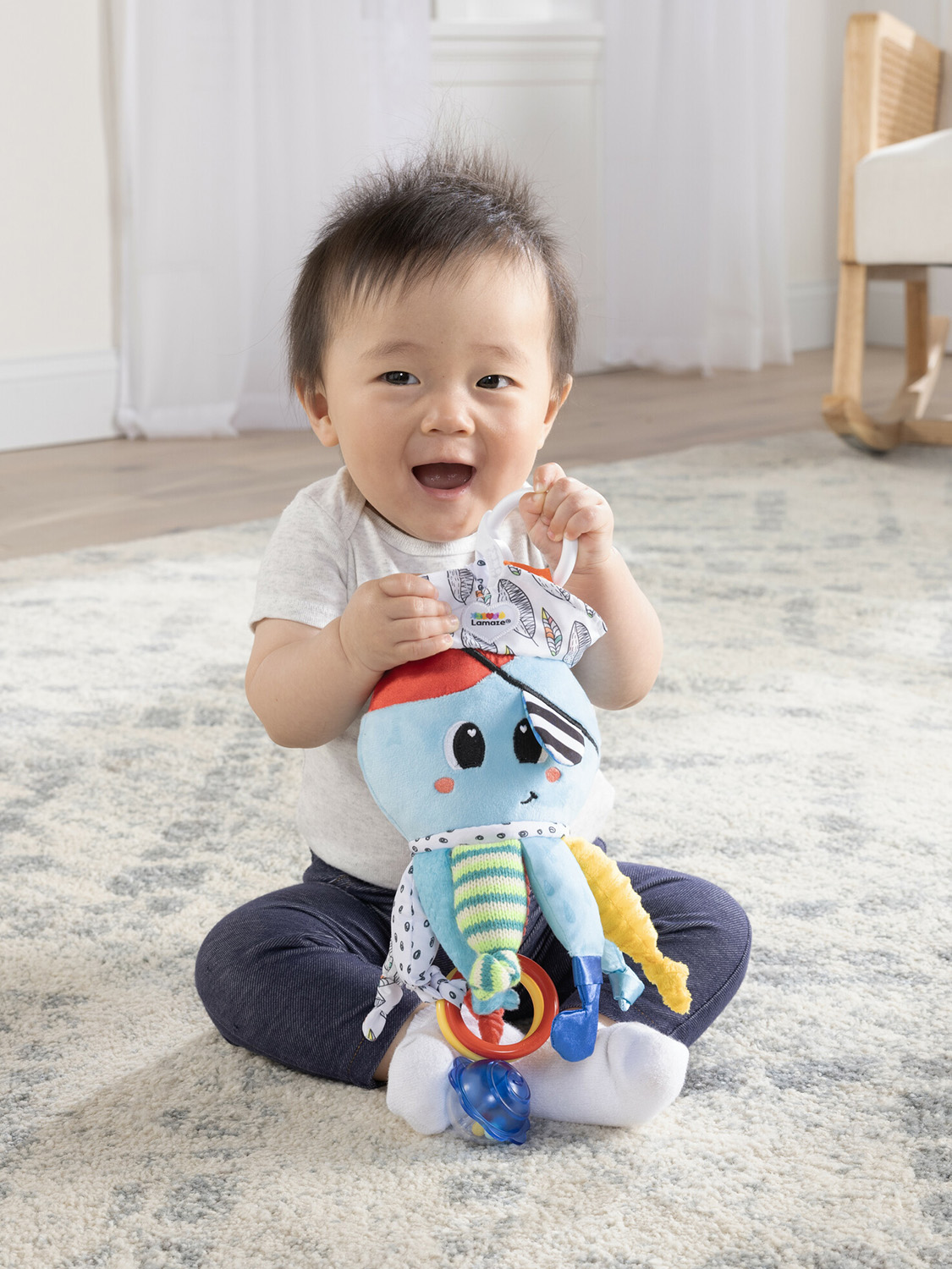 Игрушка Lamaze подвеска Капитан кальмар с подвесом - фото 18