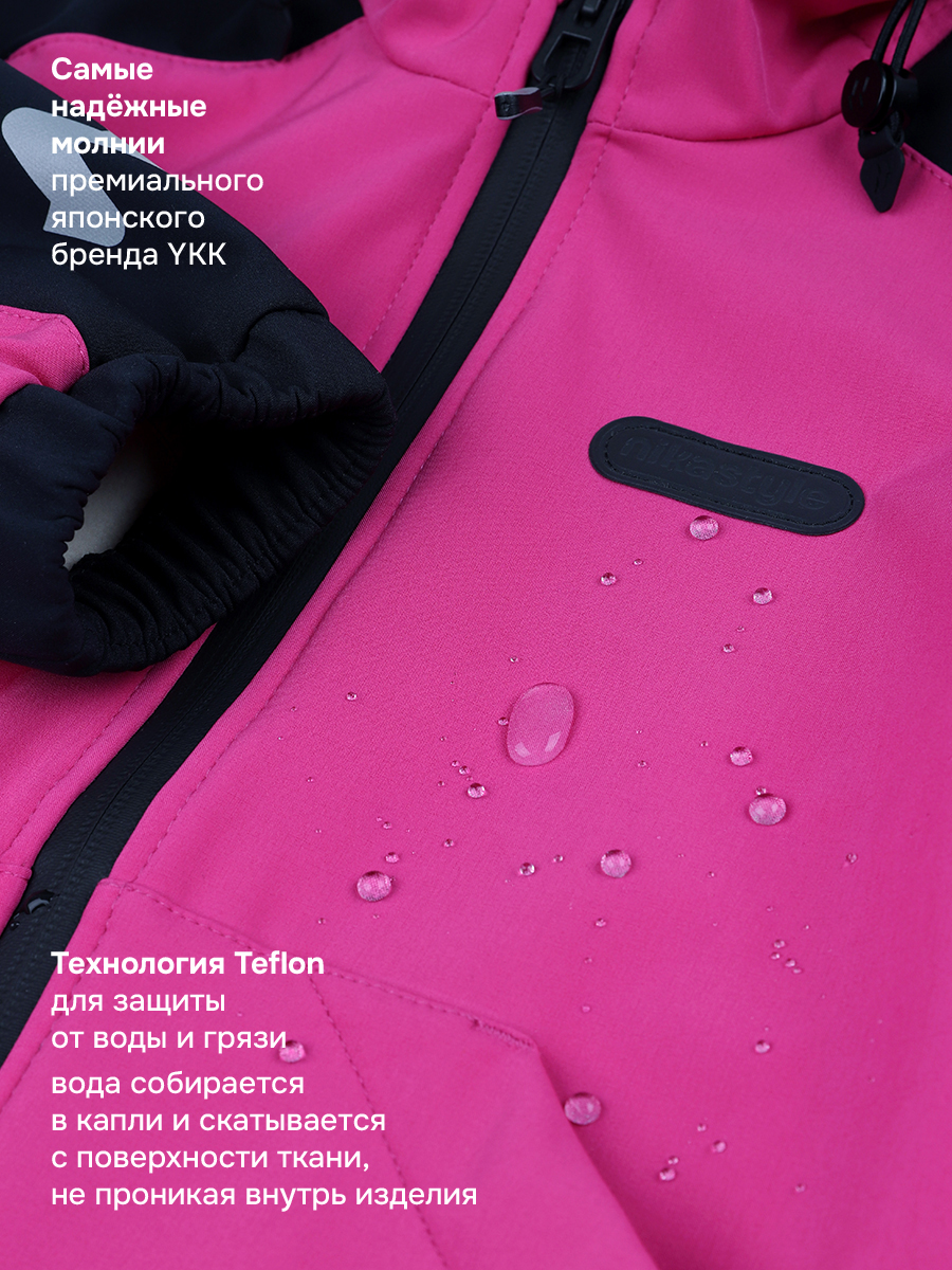 Ветровка NIKASTYLE 4л15226 фуксия/черный - фото 6