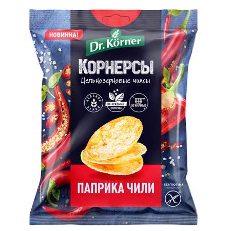 Чипсы Dr. Korner цельнозерновые кукурузно-рисовые с паприкой и чили 50г