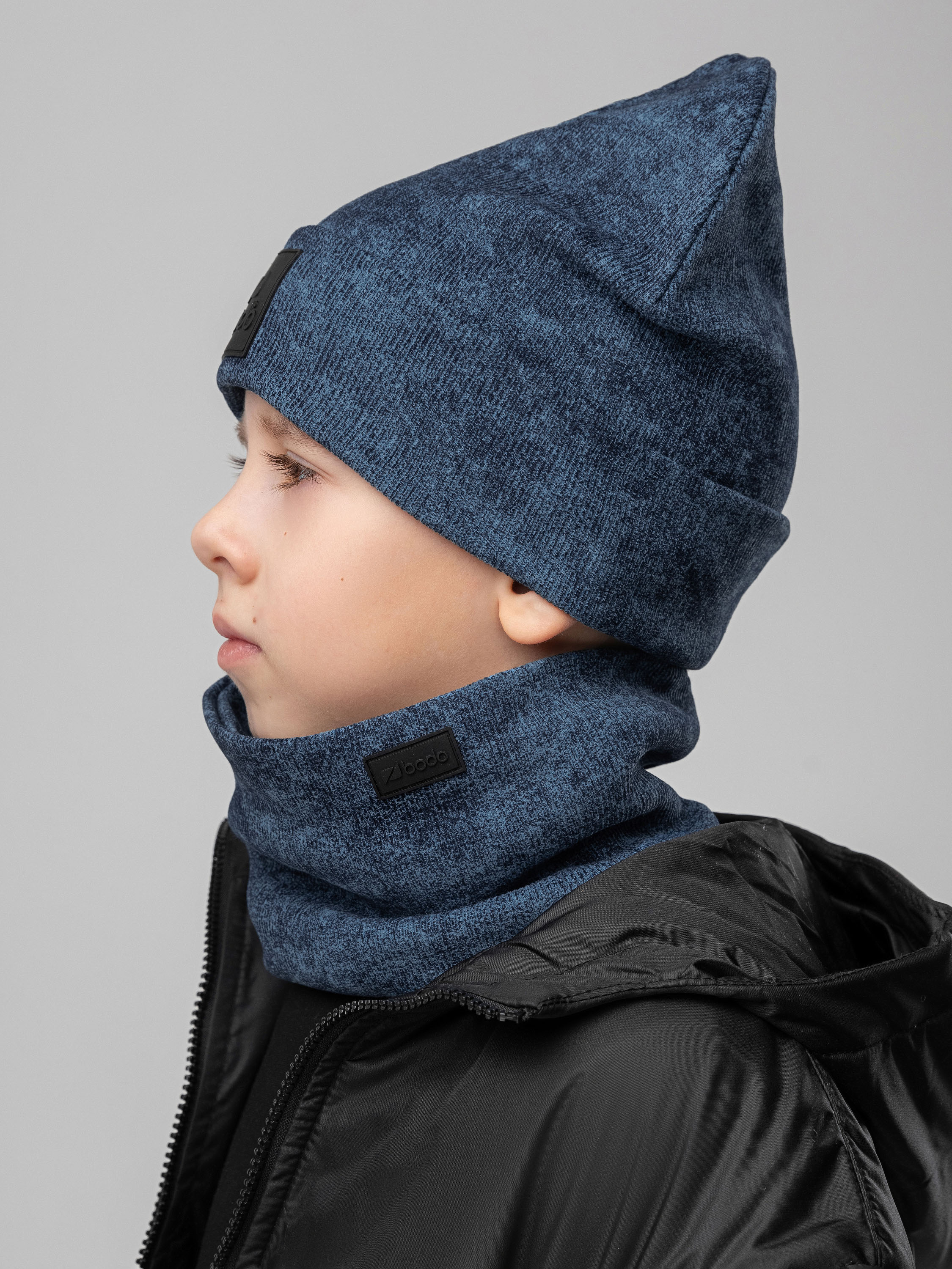 Шапка и снуд Bodo 13-162MU_сине-голубой - фото 4