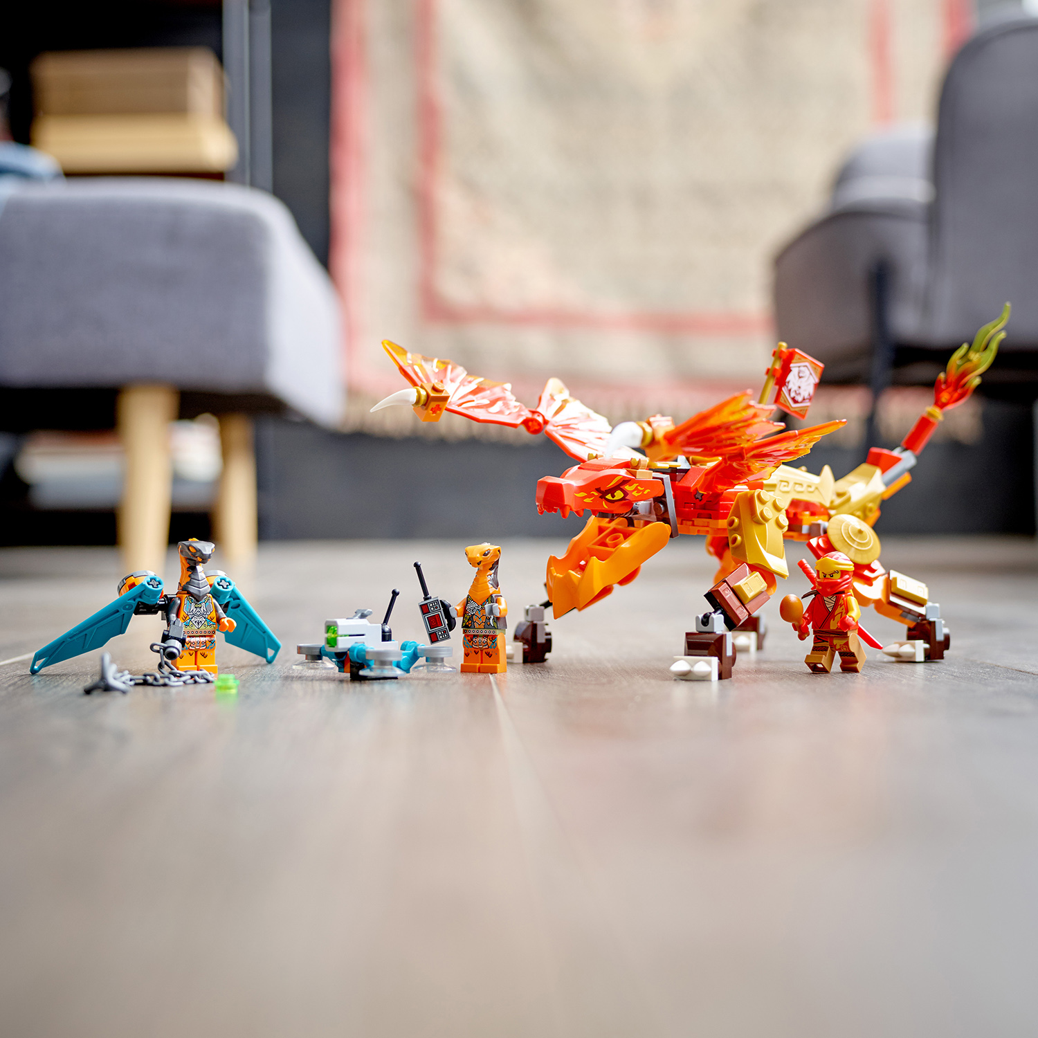 Конструктор LEGO NINJAGO Огненный дракон ЭВО Кая блочный - фото 8