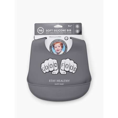 Нагрудник Happy Baby пластик