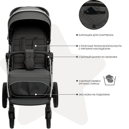 Коляска прогулочная Babyton Cruise Grey