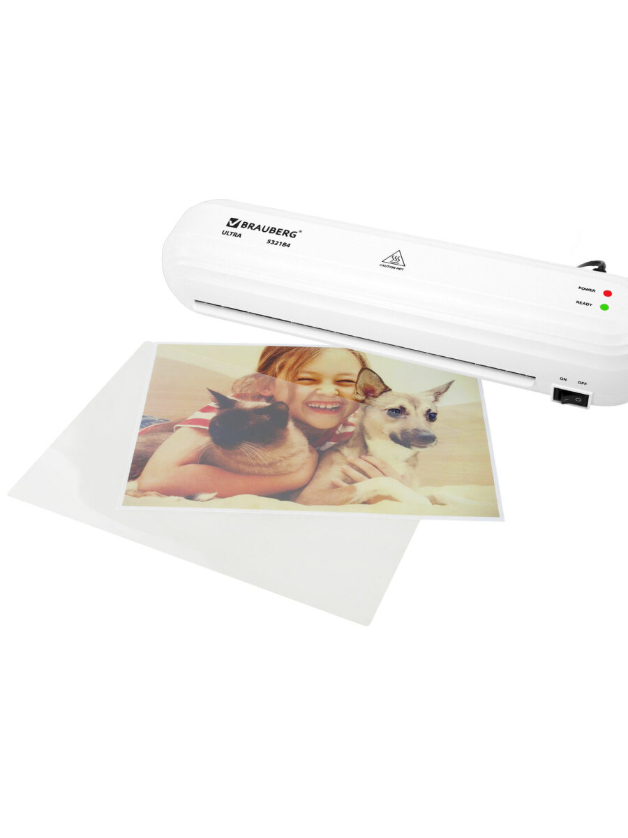 Ламинатор бумаги Brauberg для офиса и дома A4 60-150 мкм 30 см/мин - фото 11