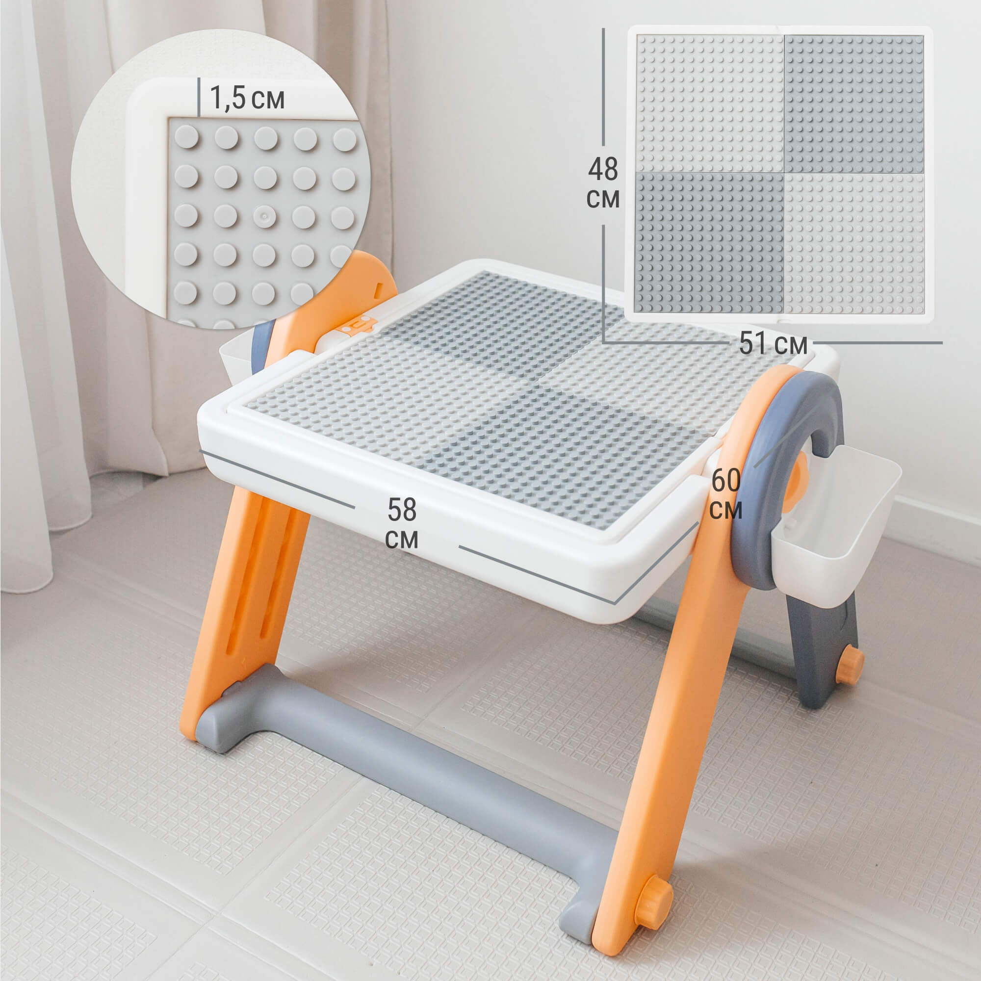 Комплект мебели UNIX Kids 4 в 1 Yellow - фото 3